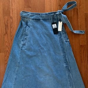 citizens of humanity madelyn denim wrap skirt